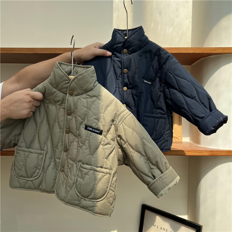 2024 Winter Clothing for Children with Bags Clothes Korean Boys Girls Labeling Quilted Light and Thin cardigans Cotton_voghion.com