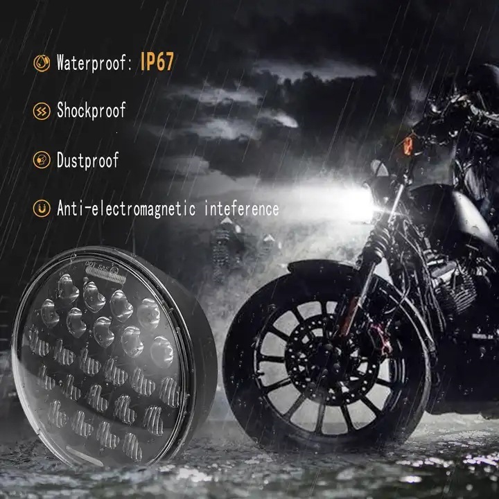 5.75inch Motorcycle Front Headlight 5D 75W 5.7inch Harley Motorcycle Modified LED Front Headlight