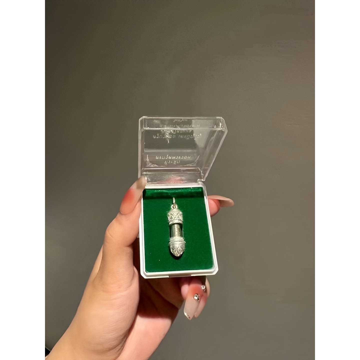 태국 국립 스타일 베이비 푸 관안 타투 목걸이 펜던트 핑 레드 로프 레트로 라이트 럭셔리 섬세한 펜던트