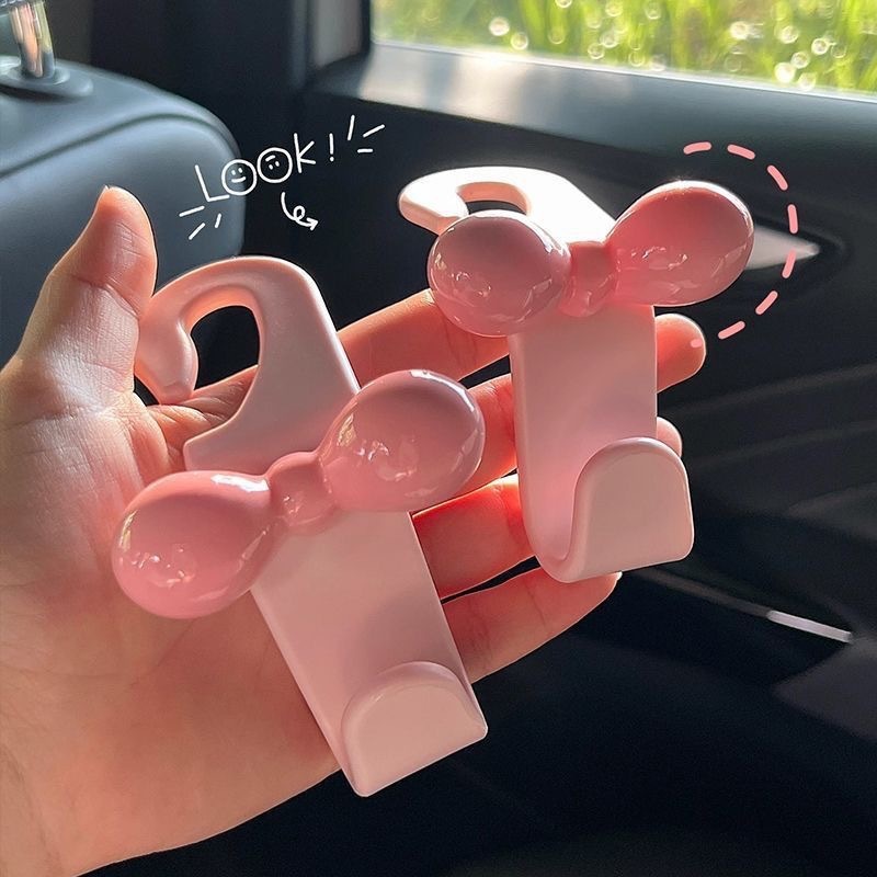 かわいいリボンカーシートフック車内フックフック車クリエイティブリア収納フック|undefined