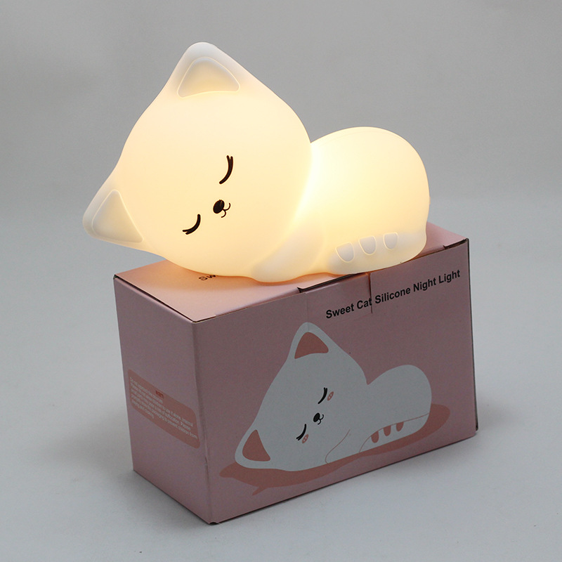 Lámpara de noche de ovejas transfronterizas, lámpara de palpitación encantadora, iluminación de caballo, lámpara de escritorio de inducción de atmósfera de noche práctica para dormir