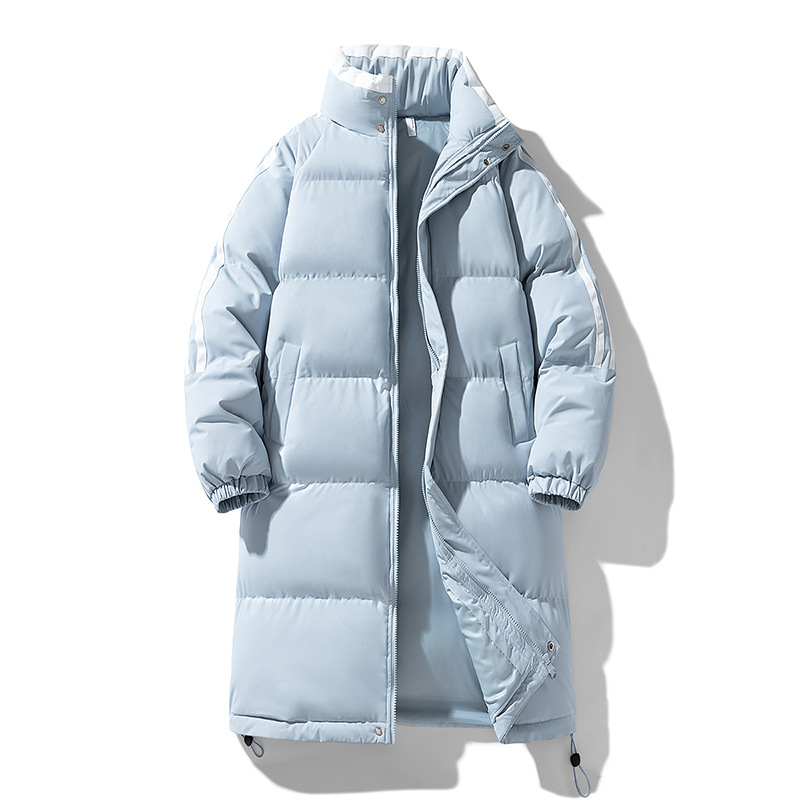 2025 Winter Three-bar Long Cotton-padded Clothes For Men And Women, Couples Over The Knee Down Cotton Clothes, Cold-resistant And Windproof Thickened_voghion.com