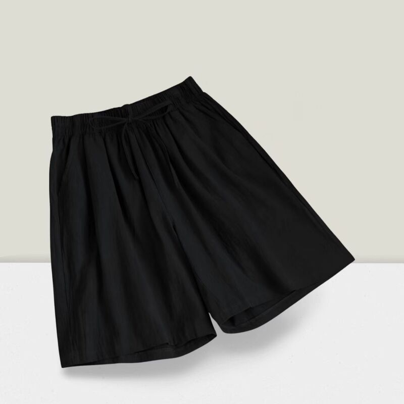 Plus Size Cotton and Linen Shorts, Women's Summer Comfortable and Breathable Shorts, Home Lengthened and Widened Cool Casual Pants Plus Size Cotton and Linen Shorts, Women's Summer Comfortable and Breathable Shorts, Home Lengthened and Widened Cool Casual Pants