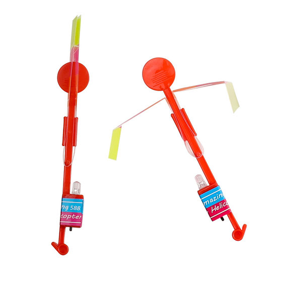Large Double Flash Luminous Slingshot Flying Arrow Flying Sky Luminous Ejection Bamboo Dragonfly Flying Vehicle Outdoor Children's Stall Toy