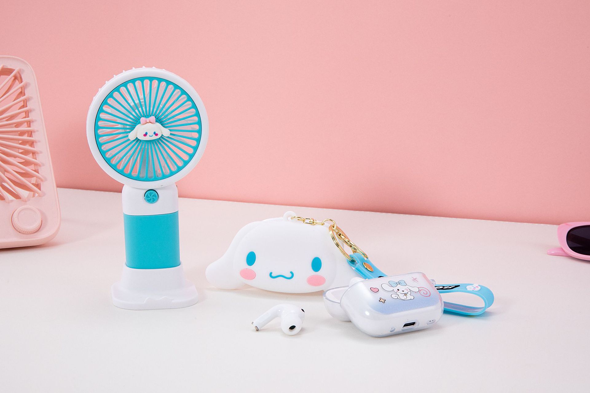 Çapraz Sınır Yeni Model TWS Kulak İçi Kablosuz Bluetooth Kulaklık 5.4 Karikatür Silikon Koruma Kılıf El Tipi Küçük Fan Seti