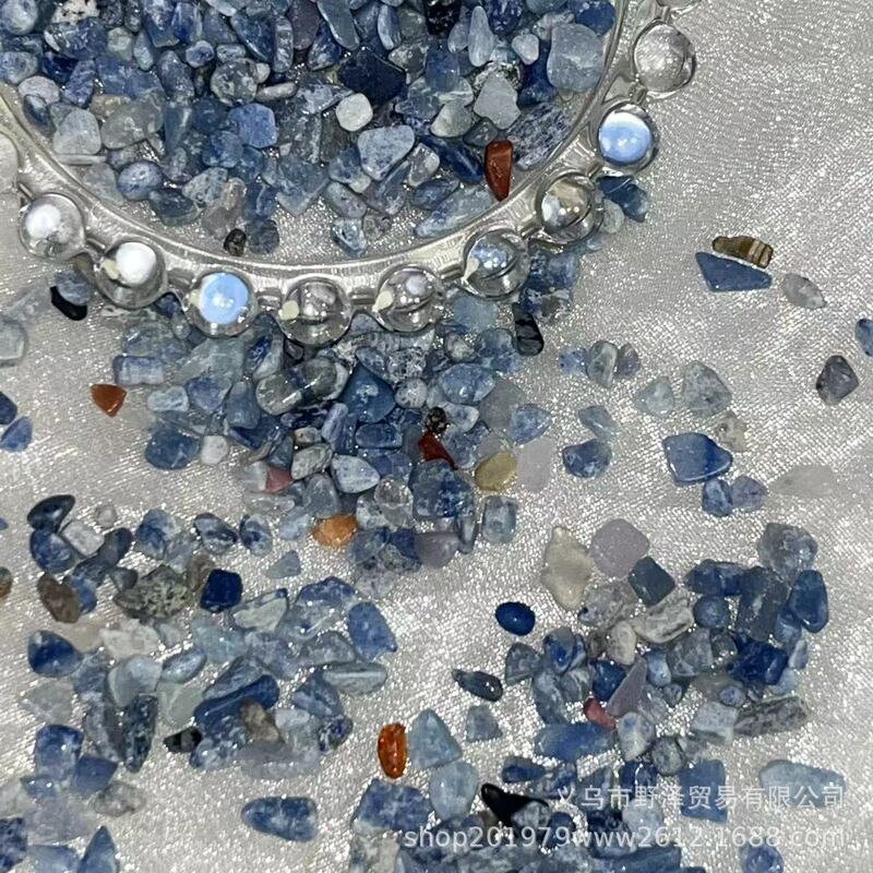 Autumn and Winter Sea salt blue natural gravel Diy art garbage Journal Gumei manicure niche flow hemp fish tank decorative material