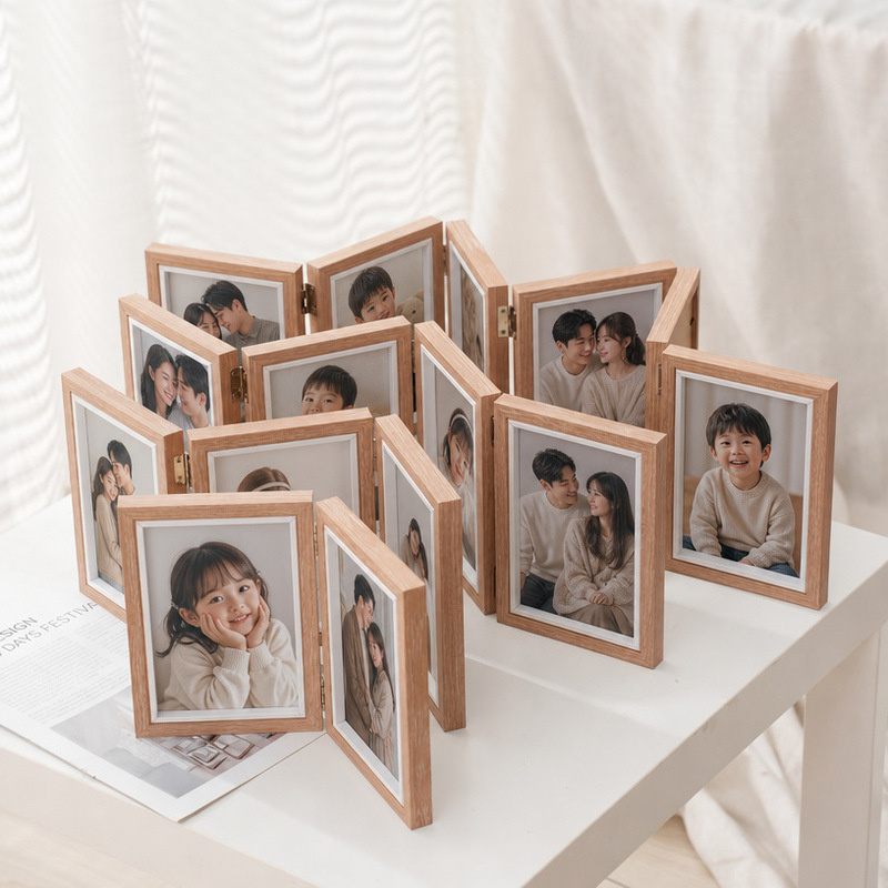Creative photo frame decoration one-piece two-piece triple combination photo frame gift folding photo frame wholesale 5-inch 6-inch 7-inch 8-inch Creative photo frame decoration one-piece two-piece triple combination photo frame gift folding photo frame wholesale 5-inch 6-inch 7-inch 8-inch