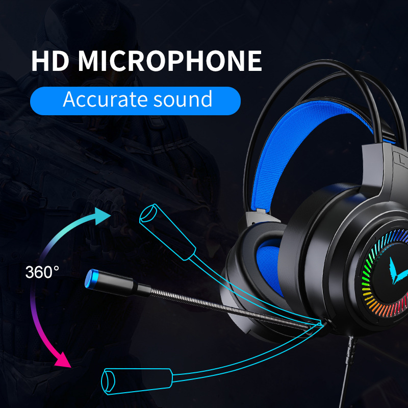 国境を越えた現物ゲームのヘッドセットの電気競争の有線7.1チャンネルは鶏のヘッドセットのコンピュータのノートパソコンのヘッドセットを食べます。|undefined