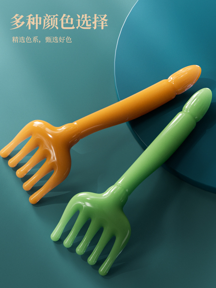 Masajeador de cabeza de cinco garras masaje peine herramienta de terapia capilar resina tendón dragado Meridian rascarse cuero cabelludo descompresión artefacto