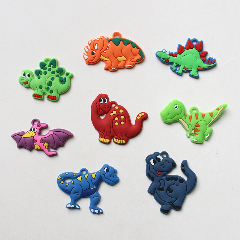 교수형 구멍이 혼합 된 대형 공룡 펜던트