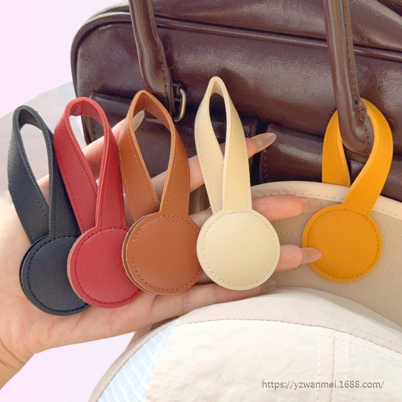 跨境热销皮质磁吸帽夹时尚创意帽子收纳夹便携防掉太阳帽夹子