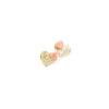 Copper brand cute earrings heart-shaped, 18 carat