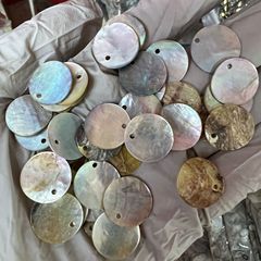 Matse Shell 15mm Edge Hole, Mitras Shell DIY Handicraft Button Hole