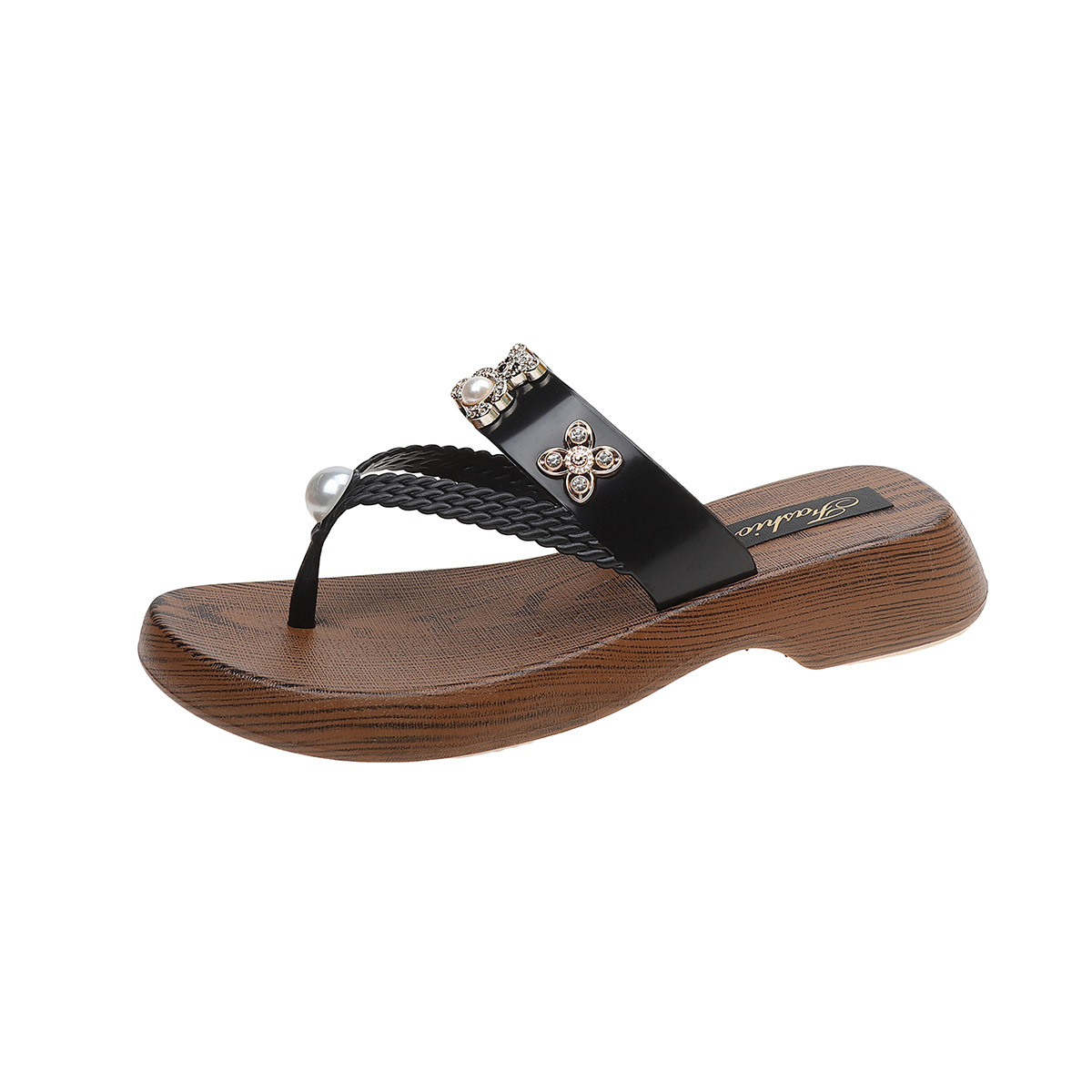 Cross-border Plus-size Thong Beach Sandals For Women, 2026 Summer New European And American Style Open-toe Thick-soled_voghion.com