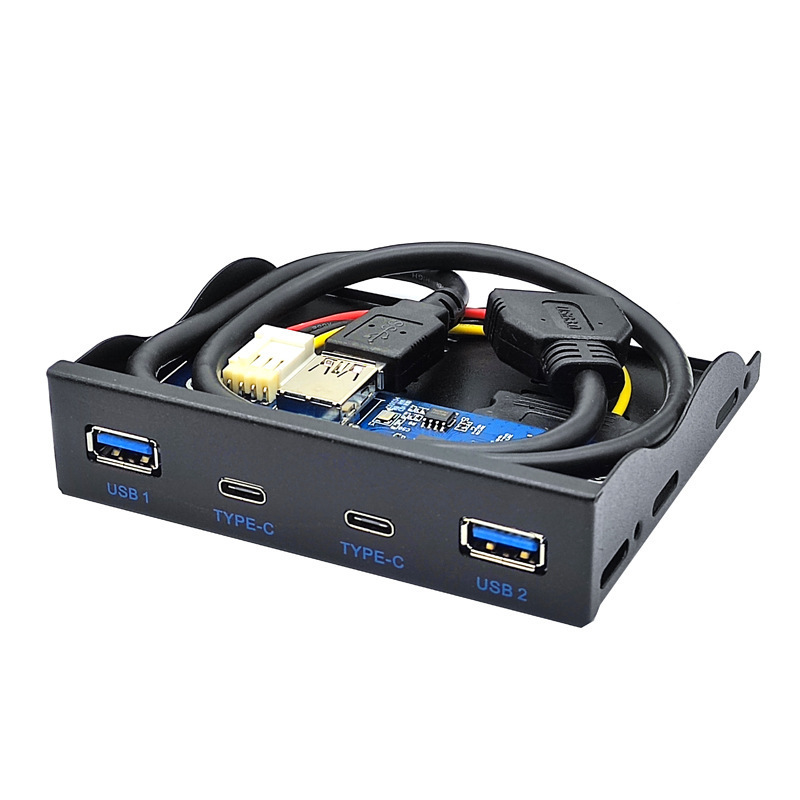 Usb3.2 Type-C Floppy Drive Bay Optical Drive Bay Panel 3.5inch 5.2inch Hub 19Pin to C Port Reversible Plug
