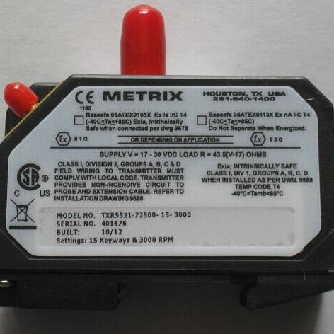 METRIX 振动变送器 型号：ST5484E-151-414-22