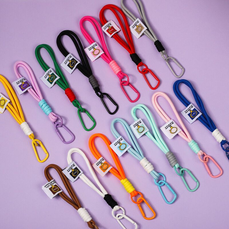 DIY Plush Doll Bag Hanging Jewelry Accessories Color Matching Mobile Phone Lanyard Nylon Braided Rope Key Chain Pendant