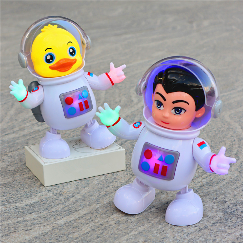 Juguetes de baile de astronautas transfronterizos patito osos espaciales muñecas de dibujos animados cajas de regalo de cumpleaños amazonas niños