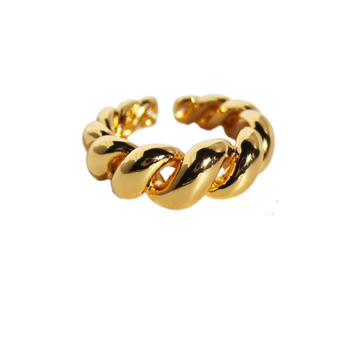 Qingdao jewelry European and American vintage metal twist ring women's open adjustable ring 394