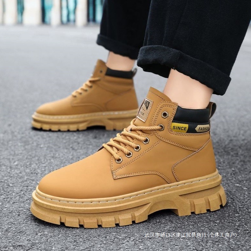 Fashionable Martin boots for men 2025 spring new high-top British…