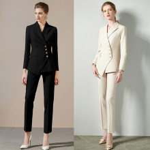 春秋新款不规则西服套装时尚名媛小西装售楼部经理商务正装工作服