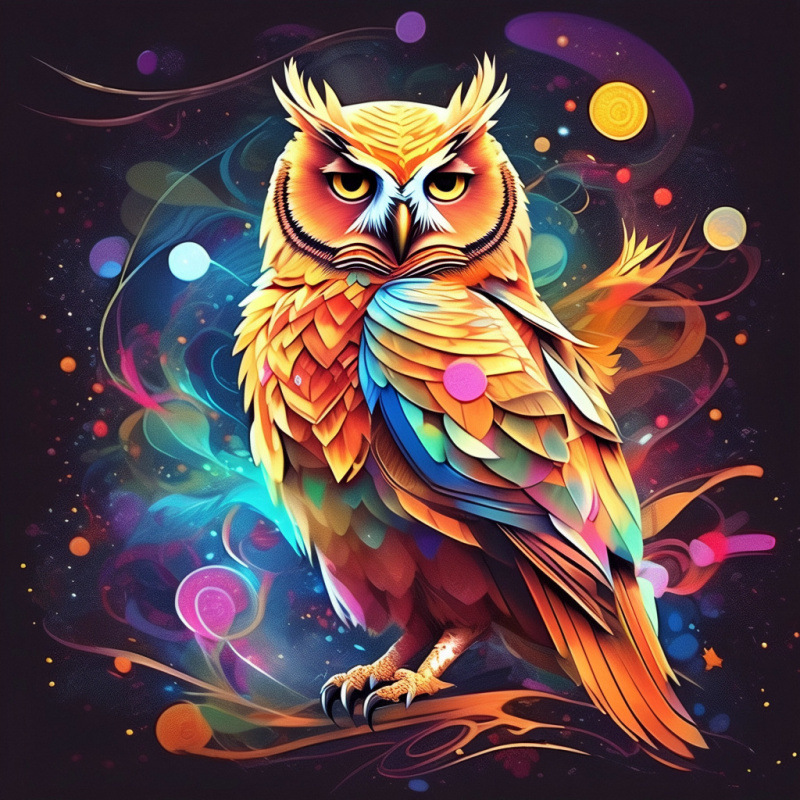 Amazon DIY Diamante dibujos animados serie de animales búho 5D Rubik cuadrado diamante decoración de comercio exterior pintura transfronteriza nueva