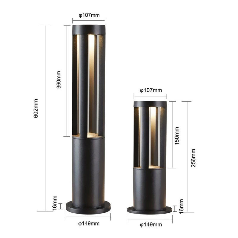 Paisaje lámpara de césped jardín al aire libre lámpara de columna baja lámpara de jardín lámpara de césped LED lámpara de aluminio iluminación de jardín parque