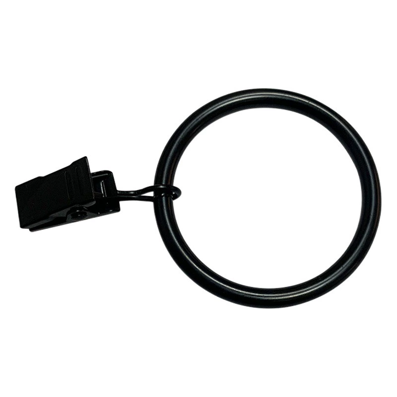 Производитель электрофоретических черных кольцевых креплений для домашних штор, штор для душа, дверных занавесок, круглых крючков, оптовая продажа металла.