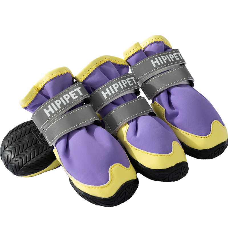 Invierno colorido zapatos para perros grandes calentadores de lana de alta altura zapatos para perros de tamaño mediano zapatos para perros de pastoreo zapatos de algodón zapatos para perros image 5