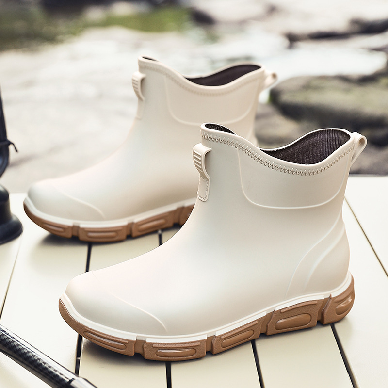 Botas de Lluvia Cortas para Hombre Plástico Impermeable Antideslizante para Exteriores image 4