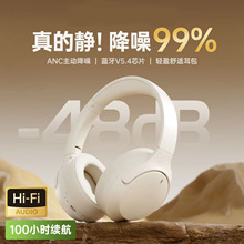跨境新款运动无线蓝牙耳机头戴式立体声ANC主动降噪游戏电竞耳麦