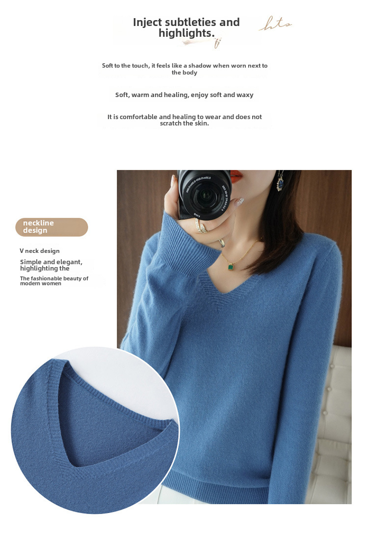 Autumn Women's Long-sleeved Knitted Sweater Loose Large Size Top Wool Pullover Sweater Base-layer Sweater Women's Winter_voghion.com
