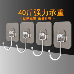 Strong Adhesive No-Nail Kitchen Bathroom Transparent Hook Heavy Duty No-Trace Wall Mount Adhesive Hook