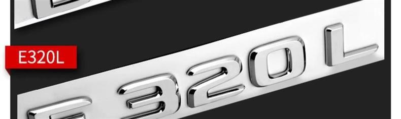 Suitable for Mercedes-Benz rear emblem stickers, including models like the E300L, C260L, and GLC260L; original letter emblems for modification