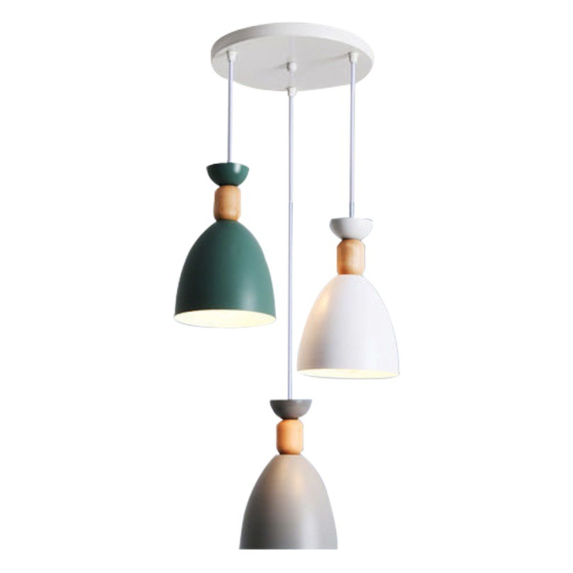 Lámpara de comedor de tres cabezas lámpara de mesa de comedor moderna barra pequeña simple creativa Nordic LED comedor al por mayor iluminación de la lámpara