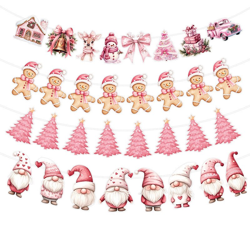 新品圣诞节装饰Merry Christmas场景派对氛围布置纸质创意小门挂|undefined
