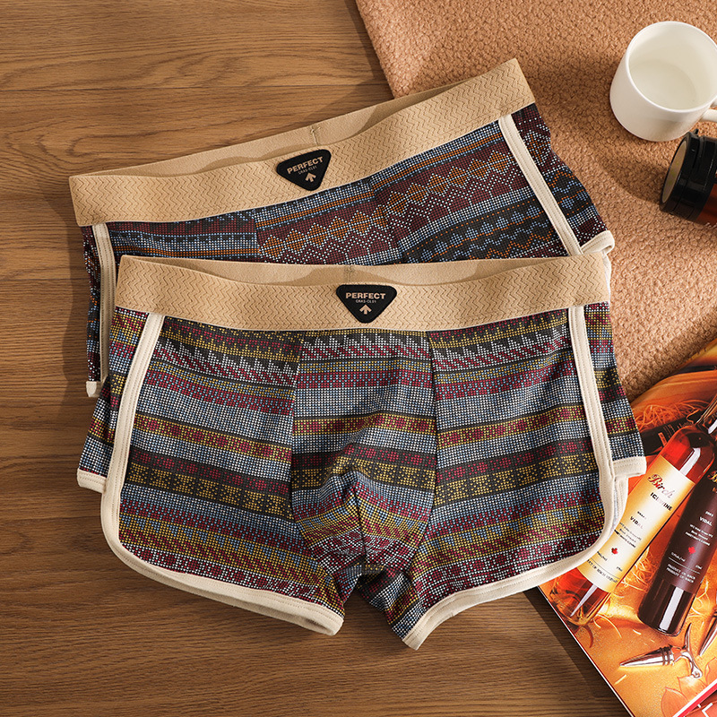 Pantalones cortos de hombre, pantalones cortos de alta calidad de hombre, ángulo plano, cuatro ángulos, algodón 100% algodón, pantalones íntimas de hombre