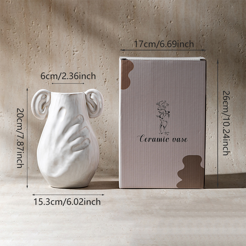 Advanced Sense Ceramic Vase Office Entrance Decoration Living Room Flower Arrange Home Accessories Bloemen Deko Decoratie Blumenstrauß_voghion.com