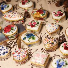 复古风胭脂口红陶瓷罐口脂小盒子带盖小号迷你药膏霜分装空盒伦才