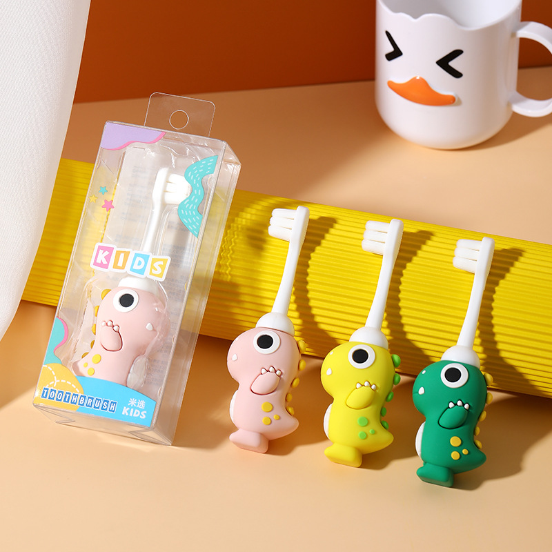 Children's Soft-Bristled Toothbrush 0-3 Years Old Independent Cartoon Baby Baby Special Yunrou Ten Thousand Hairs High-End Toothbrush Wholesale