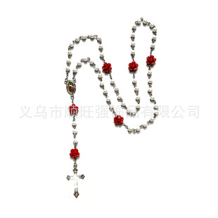 �tɫõ�廨����6mm��ʮ�ּ��� Rosary Necklaces�YƷٛƷ