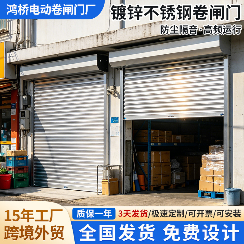 Galvanized/Aluminum Alloy Rolling Shutter Door, 304 Stainless Steel Anti-Theft Door, Large Wind-Resistant Rolling Shutter Door for Logistics Warehouses, Customizable Galvanized/Aluminum Alloy Rolling Shutter Door, 304 Stainless Steel Anti-Theft Door, Large Wind-Resistant Rolling Shutter Door for Logistics Warehouses, Customizable