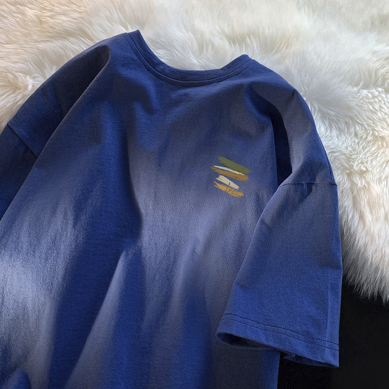 T-shirt Men's Short-sleeved Summer Heavy Ins Trendy Brand T-shirt Beautiful Trendy Loose plus size Boyfriend Style Couple