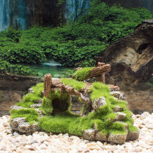 厂家鱼缸树脂苔藓桥鱼玩洞穴装饰鱼缸水族馆装饰乌龟缸造景假山石