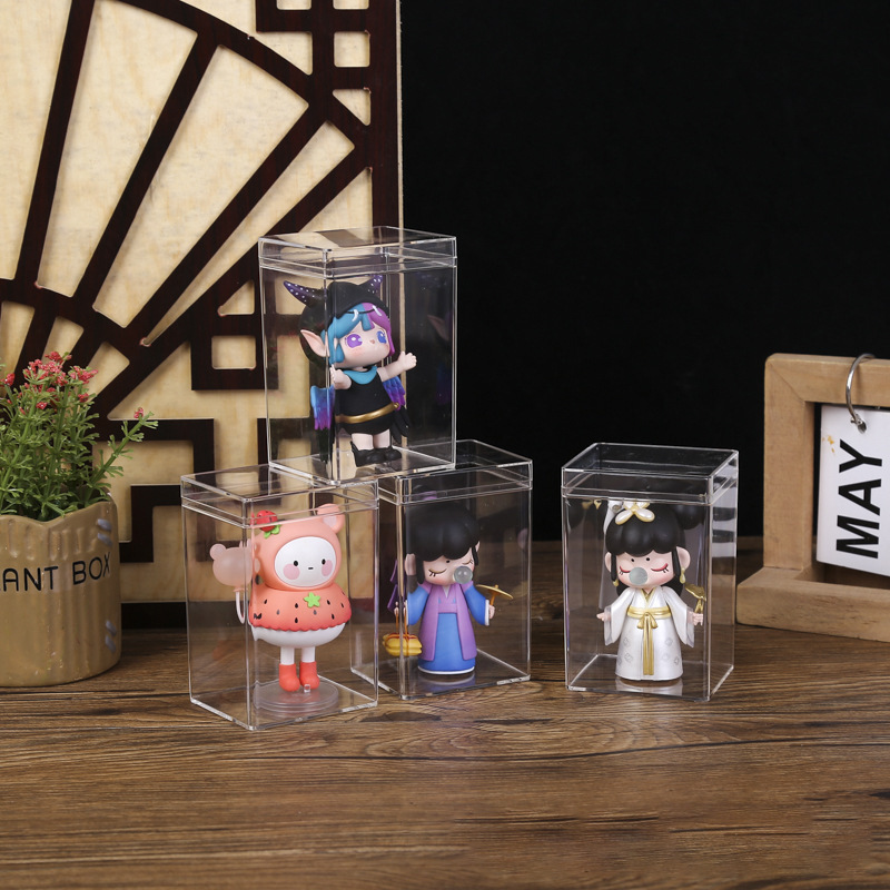 Caja rectangular de plástico transparente de alta calidad alimentaria PS caramelo galleta caramelo embalaje Lego caja de presentación a prueba de polvo