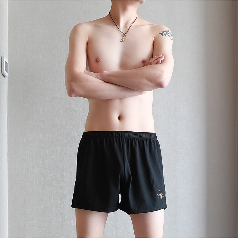 Pantalones interiores de algodón 100% de algodón para hombres deportivos de alta calidad de cuatro ángulos planos pantalones cortos de ángulo plano procesamiento personalizado