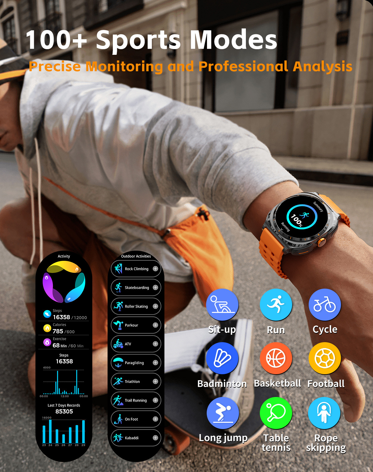 Smartwatch med integrerade tws hörlurar bluetooth sportklocka_voghion.com