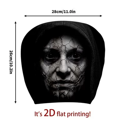 Universal seat cover – Skull Print, Customizable with Labels, Dropshipping, and - 11-double-sided-printing-1pc-26cm28cm