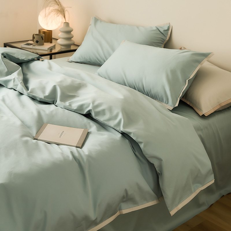 Elegant Bedding Set In Pure Cotton Nordic Style Four Piece Bed Set_voghion.com