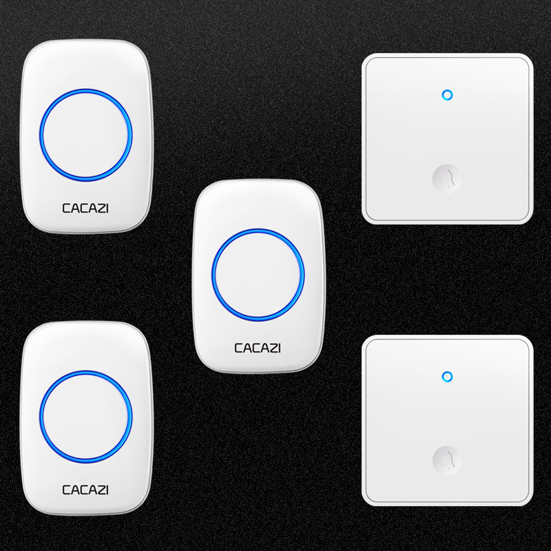 自发电无线门铃大面板开关防水遥控远距离呼叫器 不用电池大板门